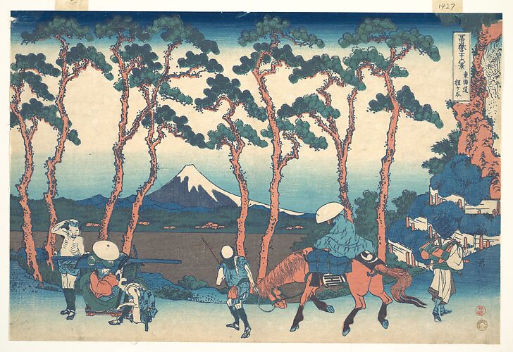 Hodogaya on the Tōkaidō (Tōkaidō Hodogaya), from the series Thirty-six Views of Mount Fuji (Fugaku sanjūrokkei)