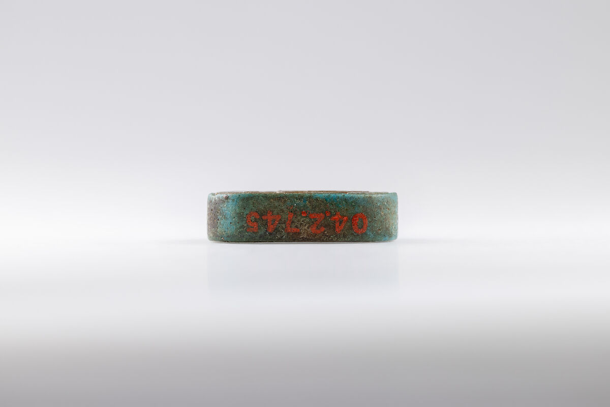 Scarab Inscribed for Thutmose III, Blue faience