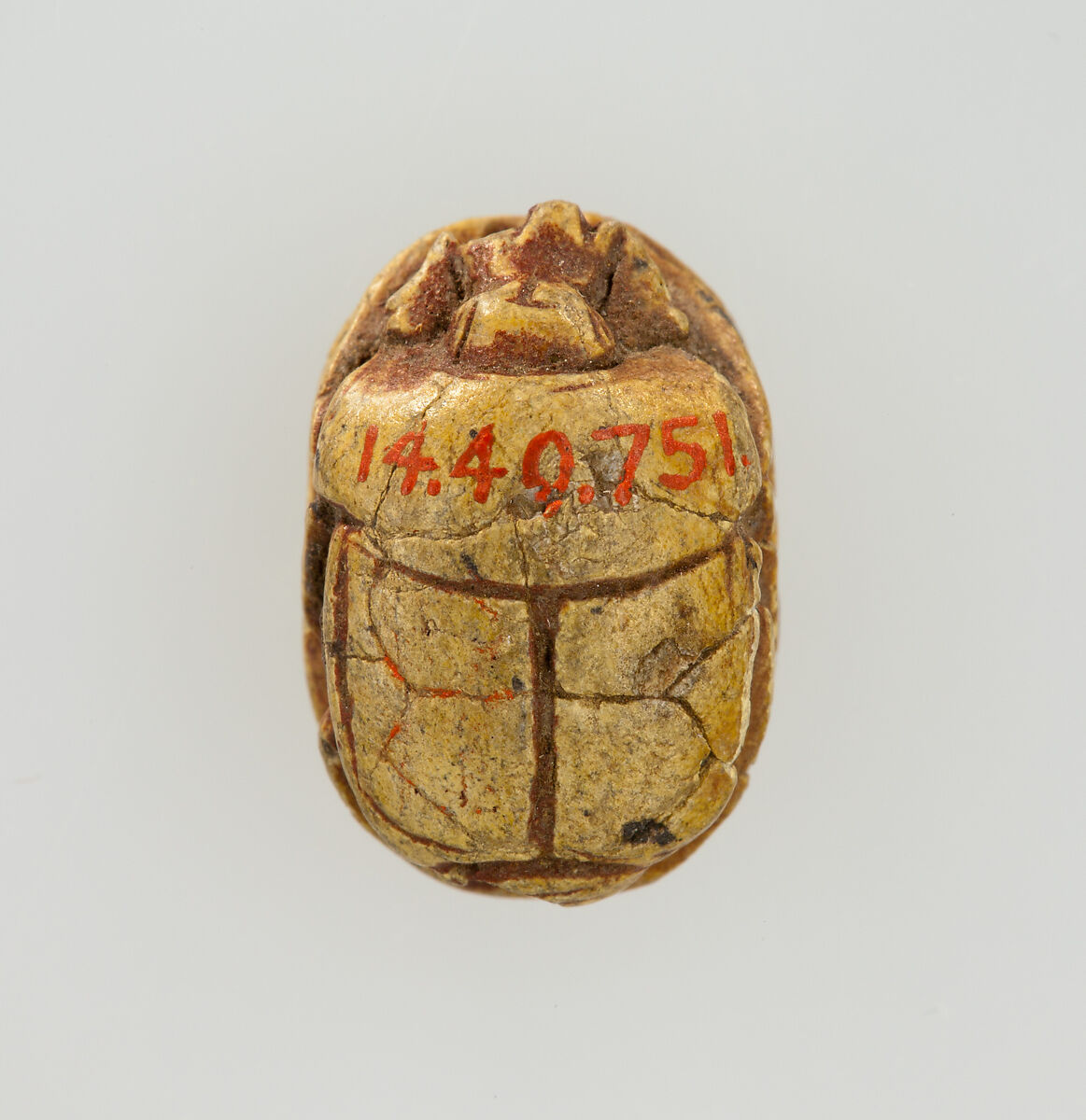 Scarab Inscribed for an Unknown Queen Wy, Steatite, glazed ? 