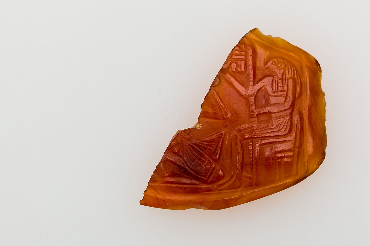 Plaque from a bracelet, Carnelian