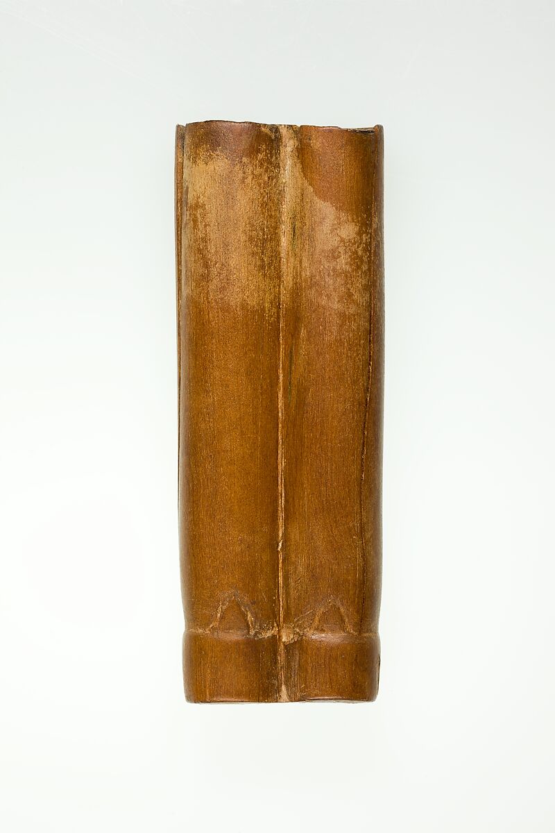 Double kohl tube with the names of Amenhotep III and Tiye, Wood