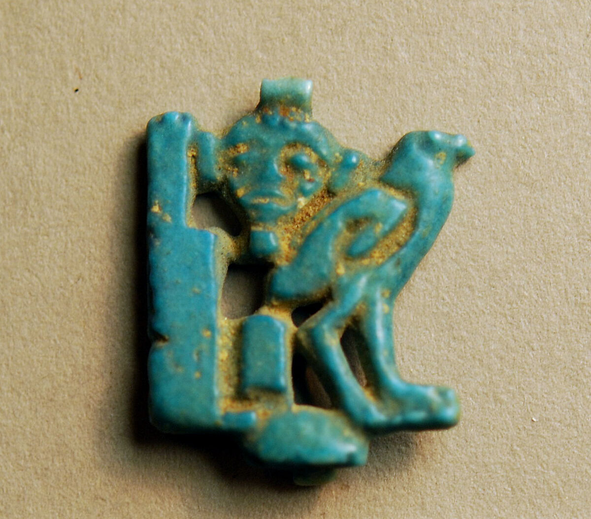 Hieroglyphic Amulet, Faience 
