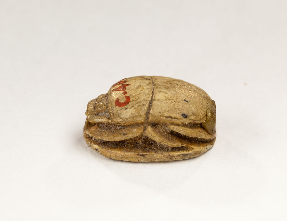 Scarab Inscribed with the Throne Name of Ahmose, Faience