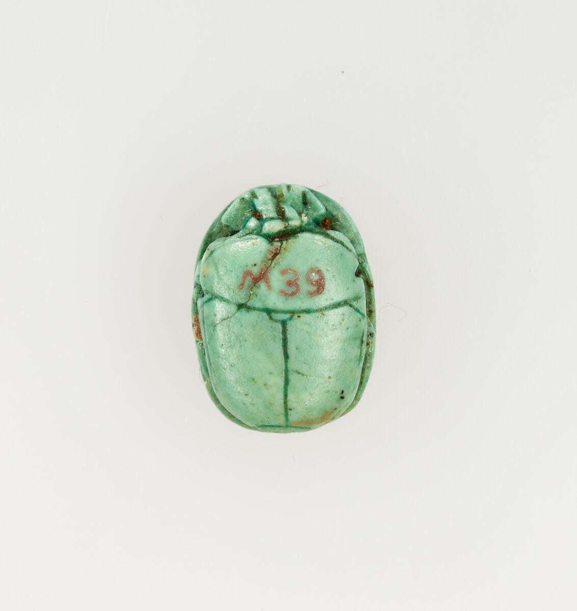 Scarab Inscribed with the Throne Name of Ahmose, Steatite, glazed