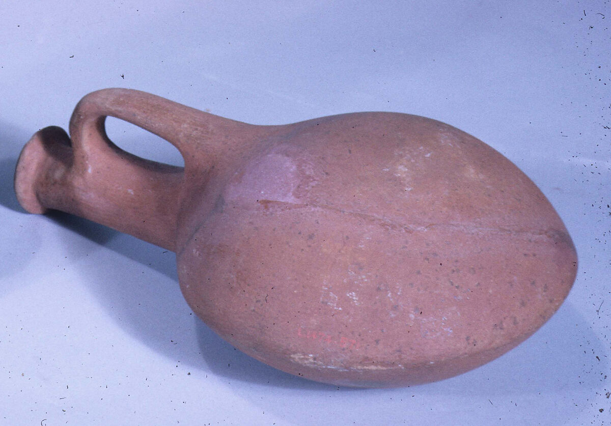 Jug, handled, Pottery, redware 