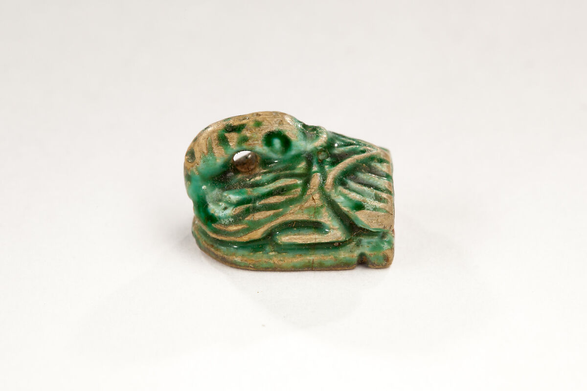 Duck-Shaped Stamp Seal Inscribed for (Ahmose-)Nefertari, Steatite, glazed