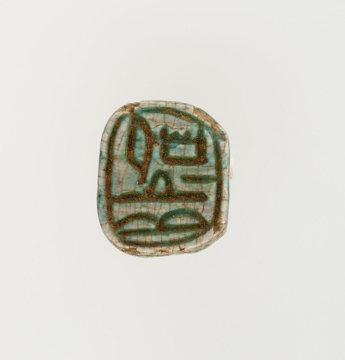 Scarab Inscribed with the Name Amenhotep, Steatite, glazed 