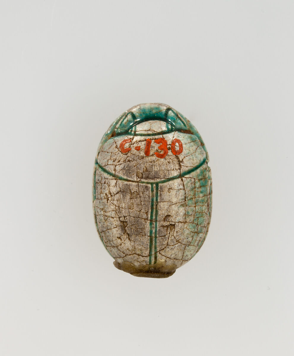 Scarab Inscribed with the Name Amenhotep, Steatite, glazed
