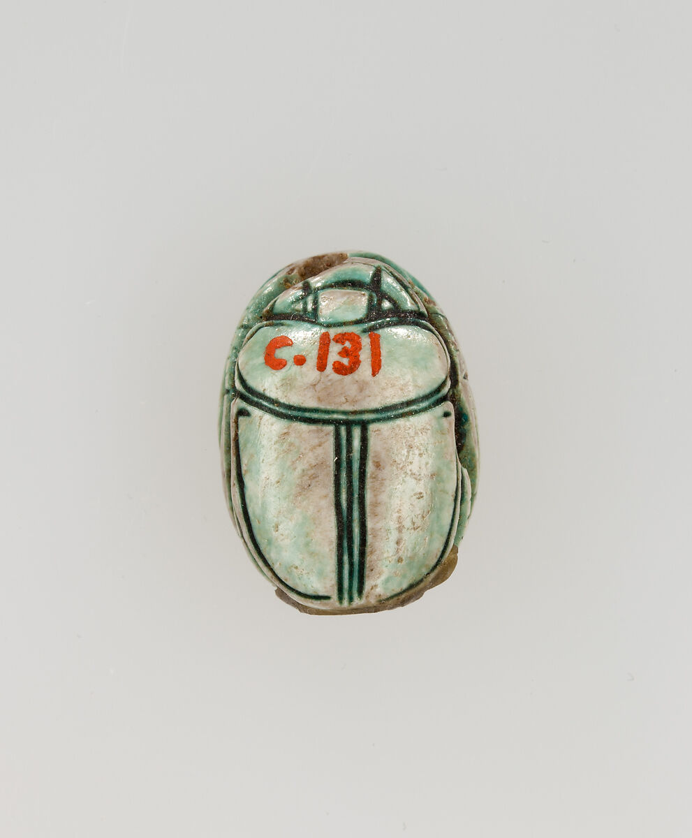 Scarab Inscribed with the Name Amenhotep, Steatite, glazed