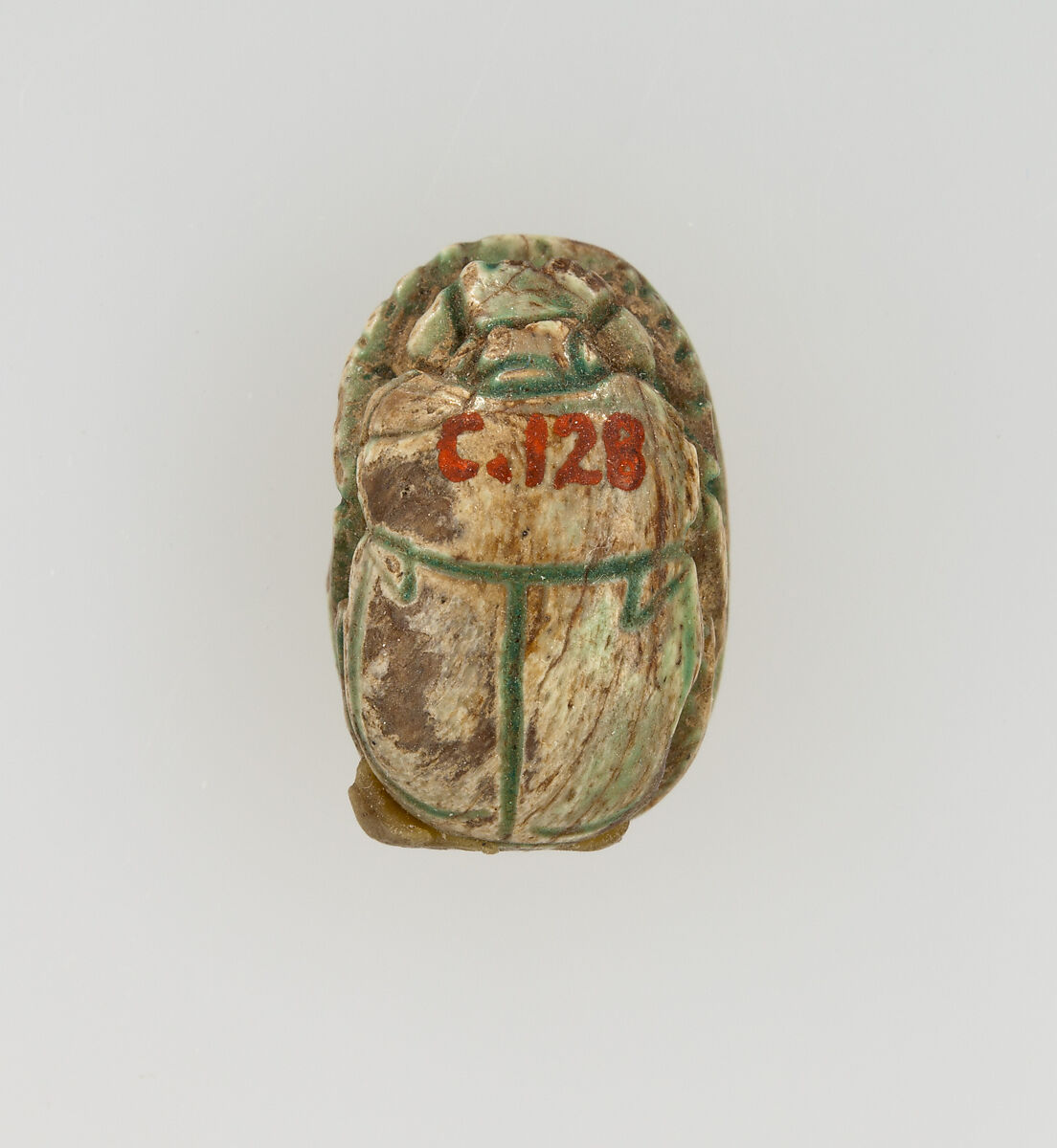 Scarab Inscribed with the Name Amtenhotep, Steatite, glazed