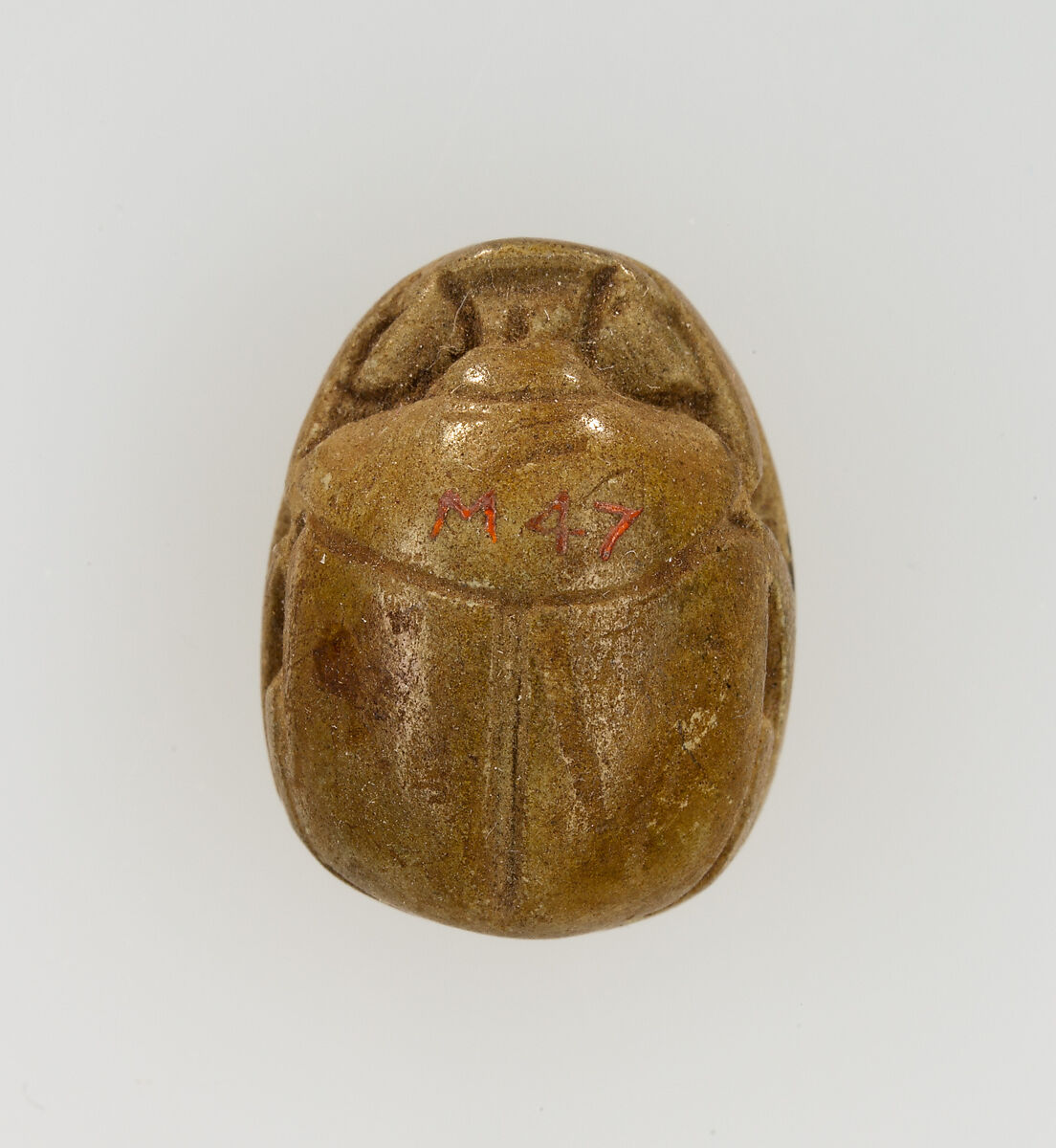 Scarab Inscribed with the Throne Name of Amenhotep I, Steatite, glazed