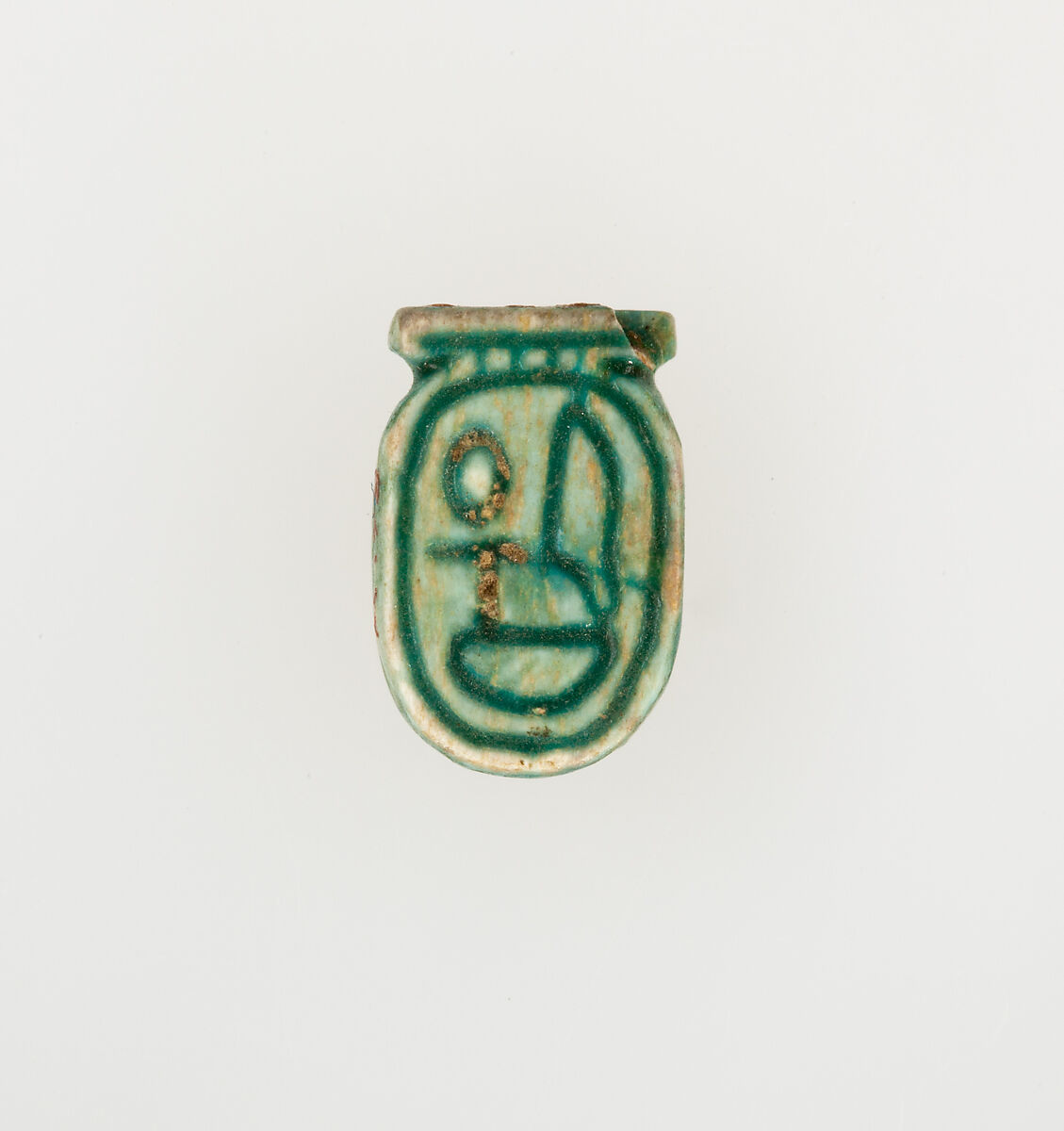 Plaque Inscribed with the Throne Name of Amenhotep I, Steatite, glazed