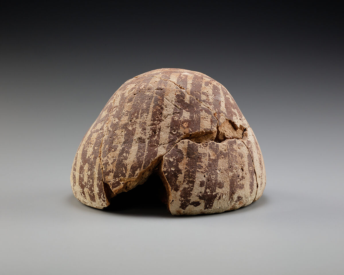 Canopic Jar Lid Belonging to Senimen, Pottery (Marl A4), paint