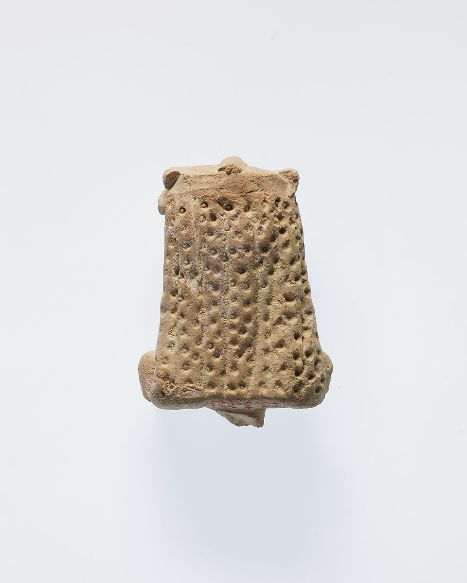 Head from a figurine of a Woman, Pottery