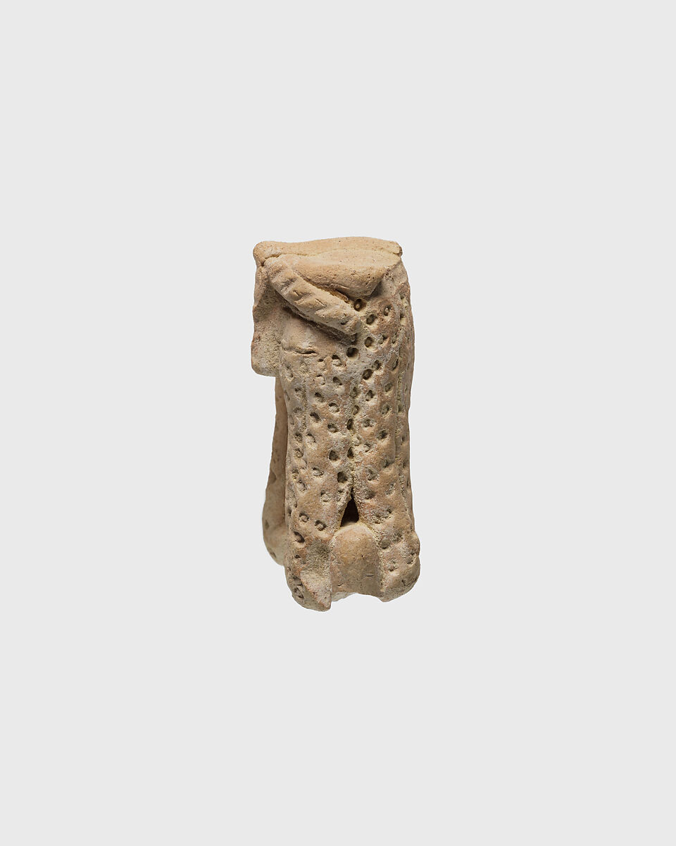 Head from a figurine of a Woman, Pottery