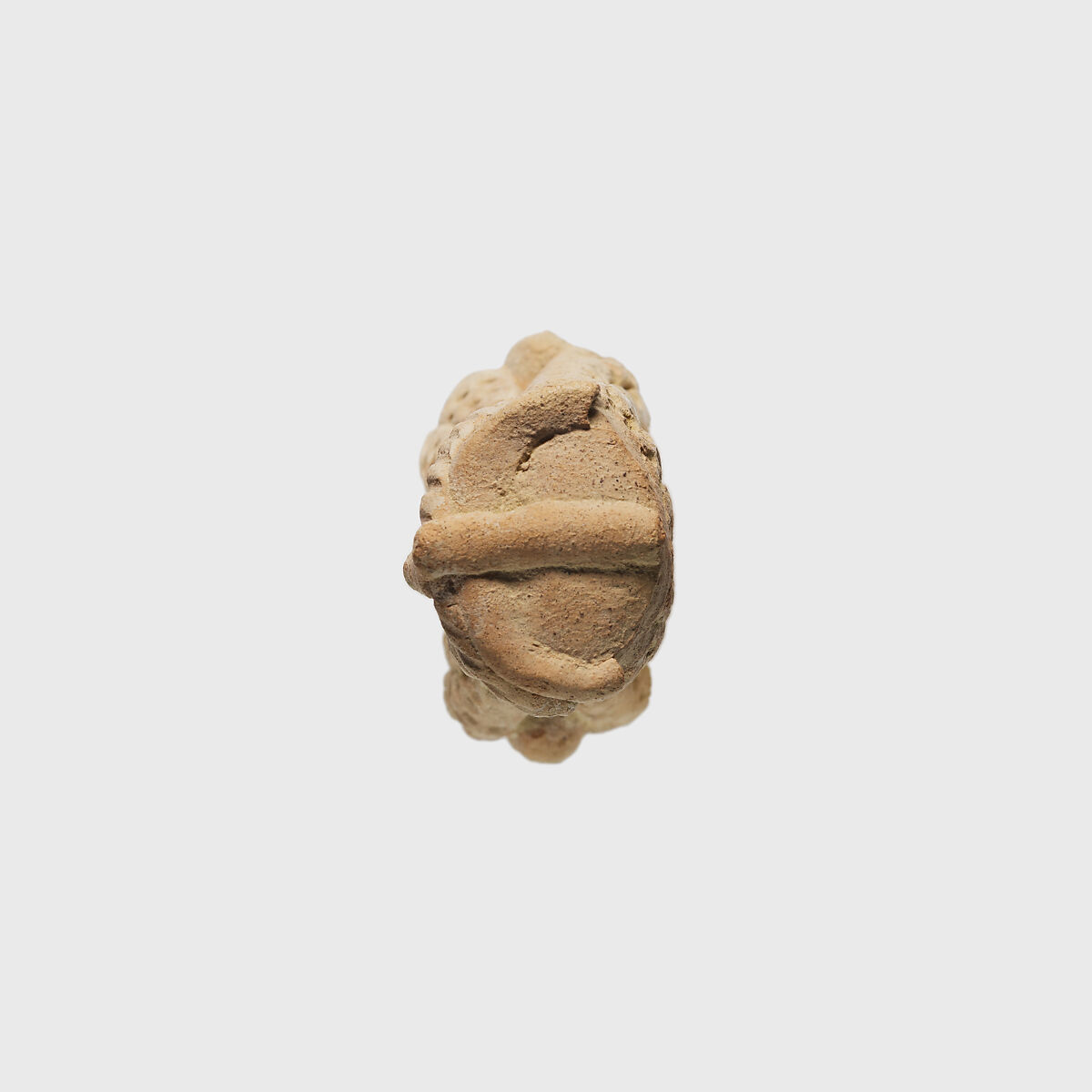 Head from a figurine of a Woman, Pottery