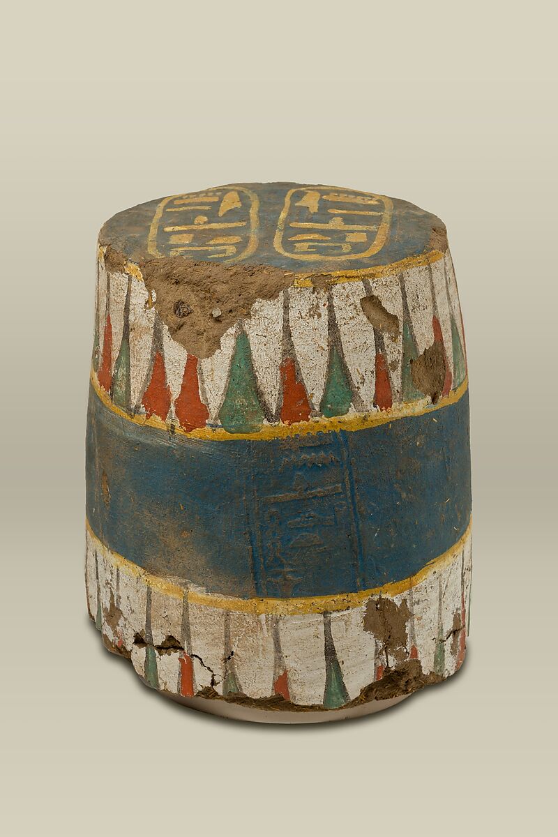 Sealing from a Jar with the Name of a king Amenhotep, Mud, pottery, paint 