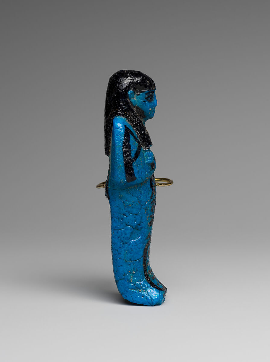 Shabti of the Adoratrice of Hathor ("Duahathor") Henettawy, wife of Painedjem I, Faience