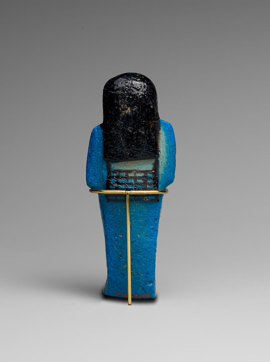 Shabti of the Adoratrice of Hathor ("Duahathor") Henettawy, wife of Painedjem I, Faience
