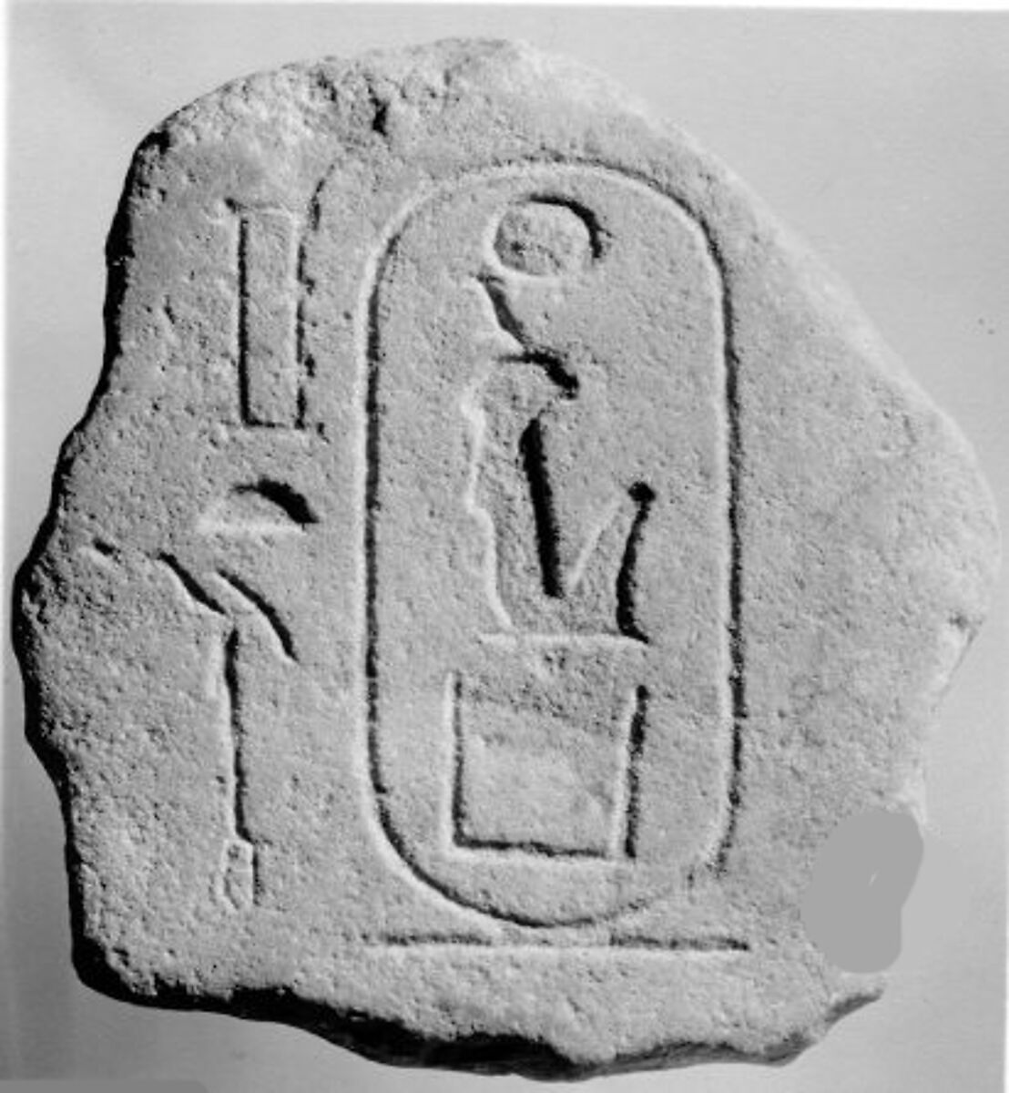 Inscribed Stone from Hatshepsut's Valley Temple, Quartzite, ink 