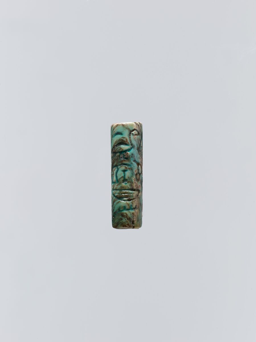 Cylinder seal with name of Amenemhat II and that of princess Khenemetneferhedjet, Glazed steatite