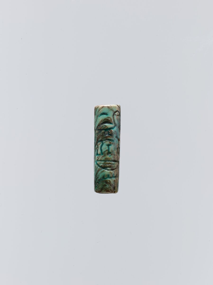 Cylinder seal with name of Amenemhat II and that of princess Khenemetneferhedjet, Glazed steatite 