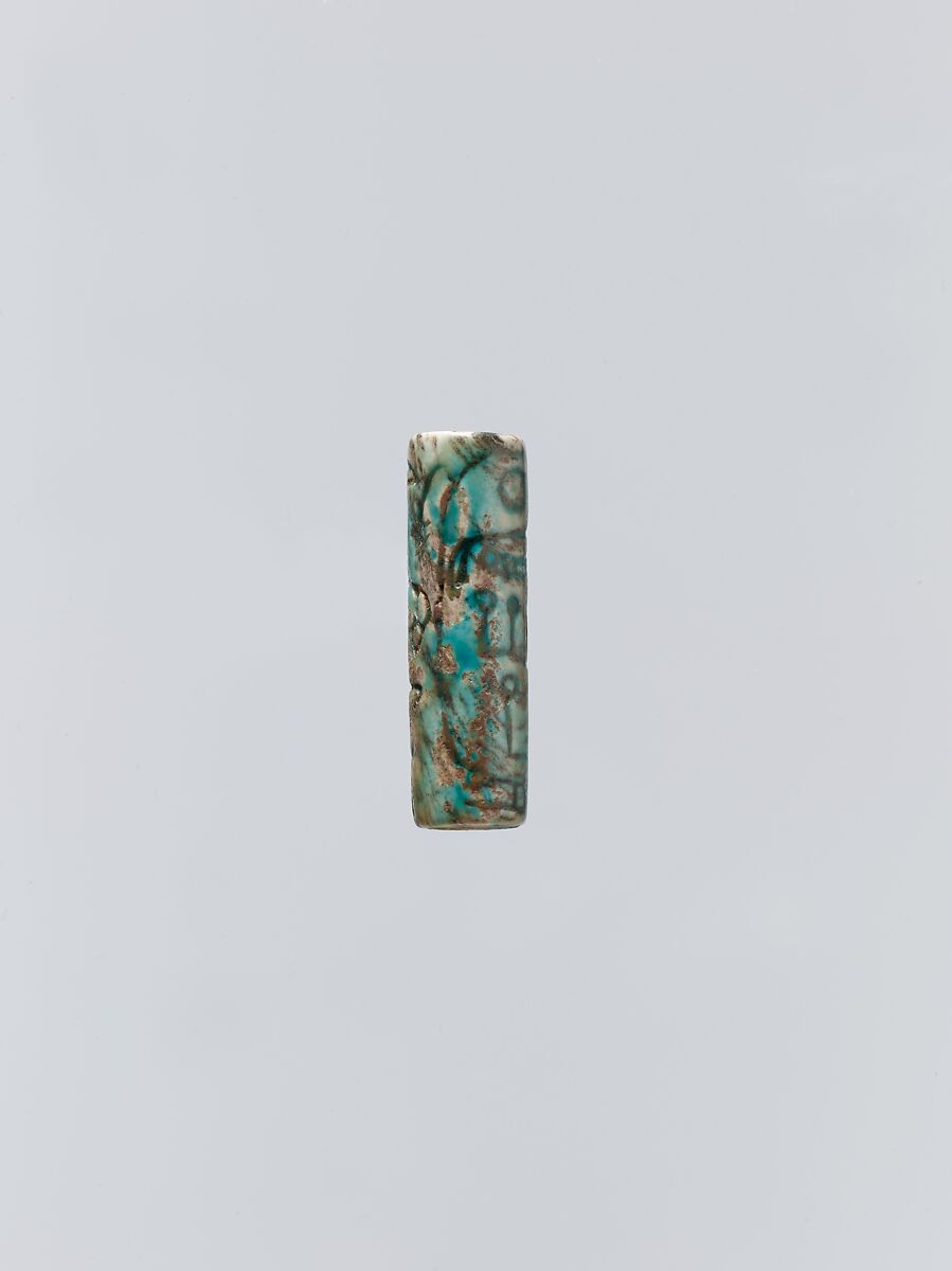 Cylinder seal with name of Amenemhat II and that of princess Khenemetneferhedjet, Glazed steatite