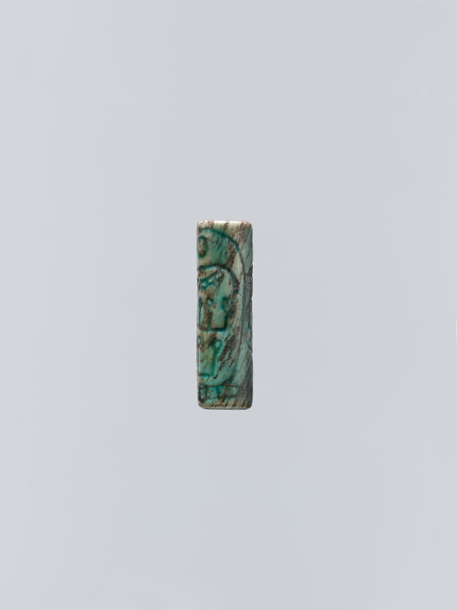 Cylinder seal with name of Amenemhat II and that of princess Khenemetneferhedjet, Glazed steatite