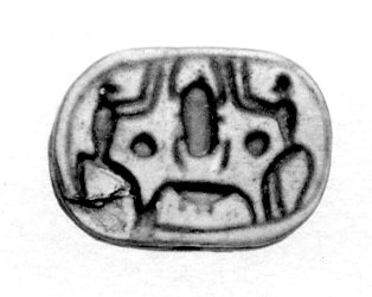 Oval plaque, Glazed steatite