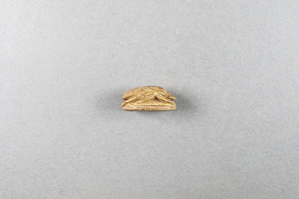 Scarab with Representation of Taweret, Steatite, traces of glaze