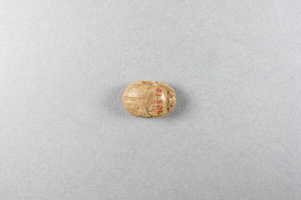 Scarab with Representation of Taweret, Steatite, traces of glaze