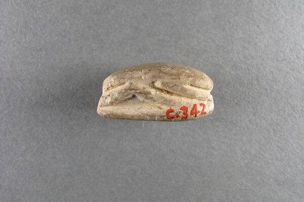 Scarab, White faience