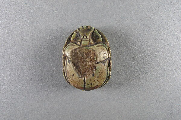 Scarab, Blue glazed faience