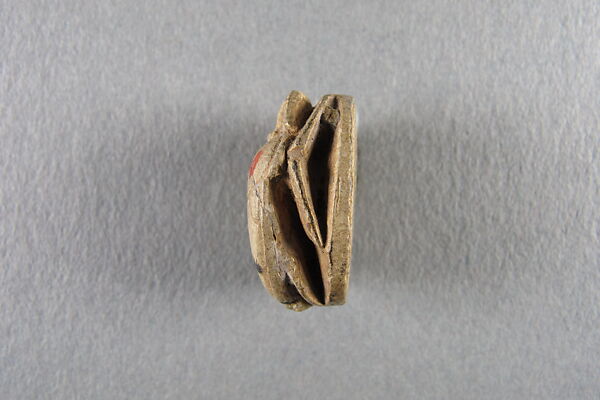 Scarab in the form of king as Harpokrates, Glazed steatite