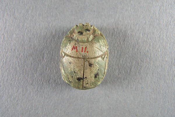 Scarab inscribed for Unis, Glazed steatite