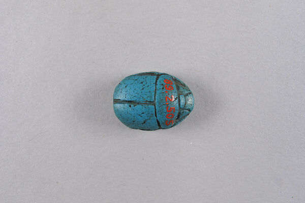 Scarab Inscribed with an Wedjat Eye, Faience