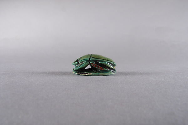 Scarab Inscribed with a Blessing Related to Amun (Amun-Re), Glazed steatite