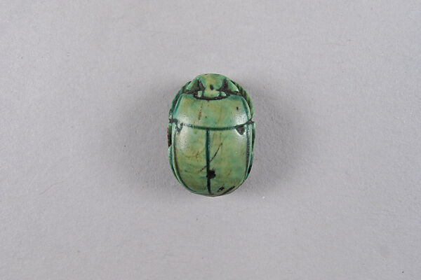 Scarab Inscribed with a Blessing Related to Amun (Amun-Re), Glazed steatite