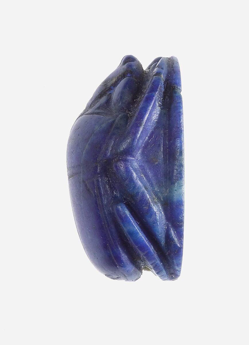Scarab Inscribed with the Name and Titles of Vizier Djedkhonsuiufankh, Lapis lazuli