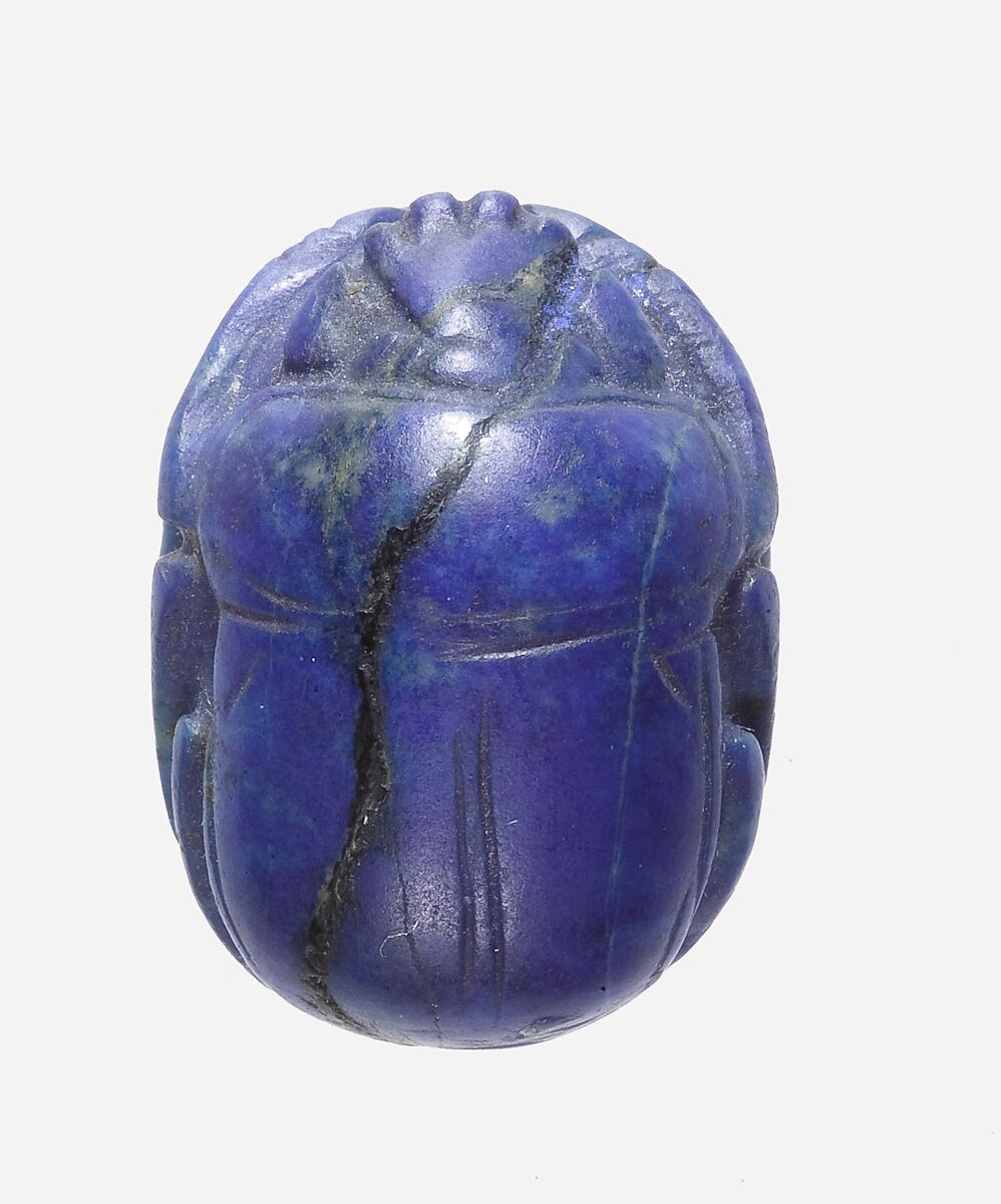 Scarab Inscribed with the Name and Titles of Vizier Djedkhonsuiufankh, Lapis lazuli