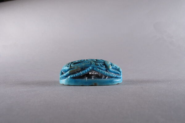 Ram-headed Scaraboid Inscribed with Blessing Related to Amun (Amun-Re), Faience ?