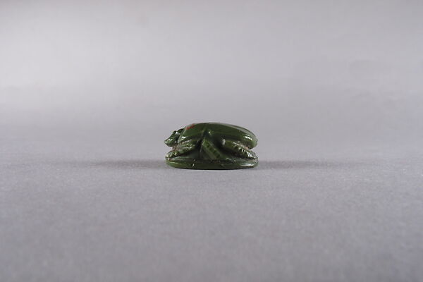 Scarab Inscribed with Blessing Related to Horus, Green jasper