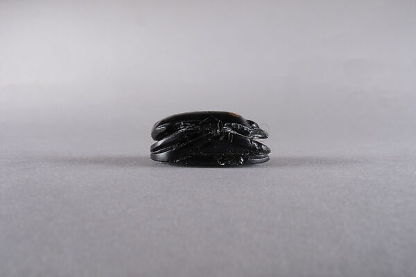 Scarab Inscribed with Blessing Related to Amun, Obsidian