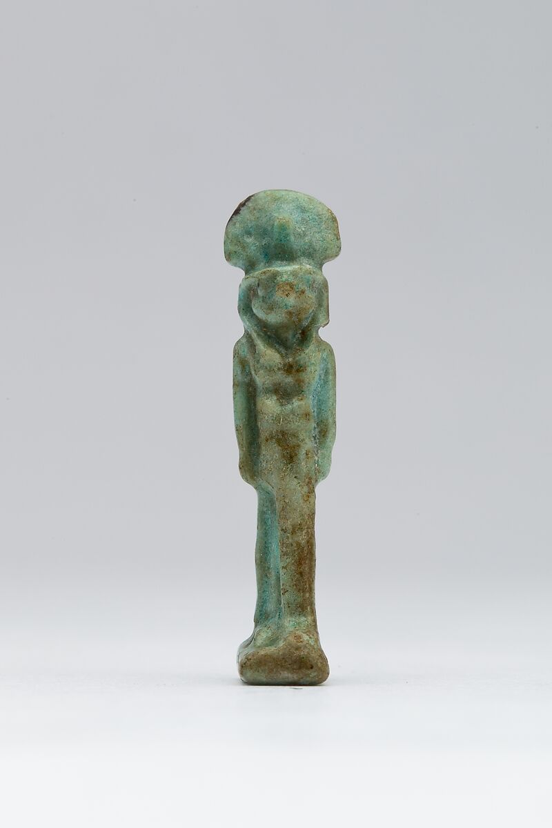 Re Amulet, Pale green faience 