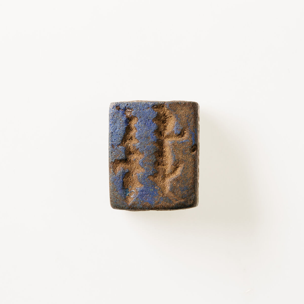 Bes Plaque, Blue faience
