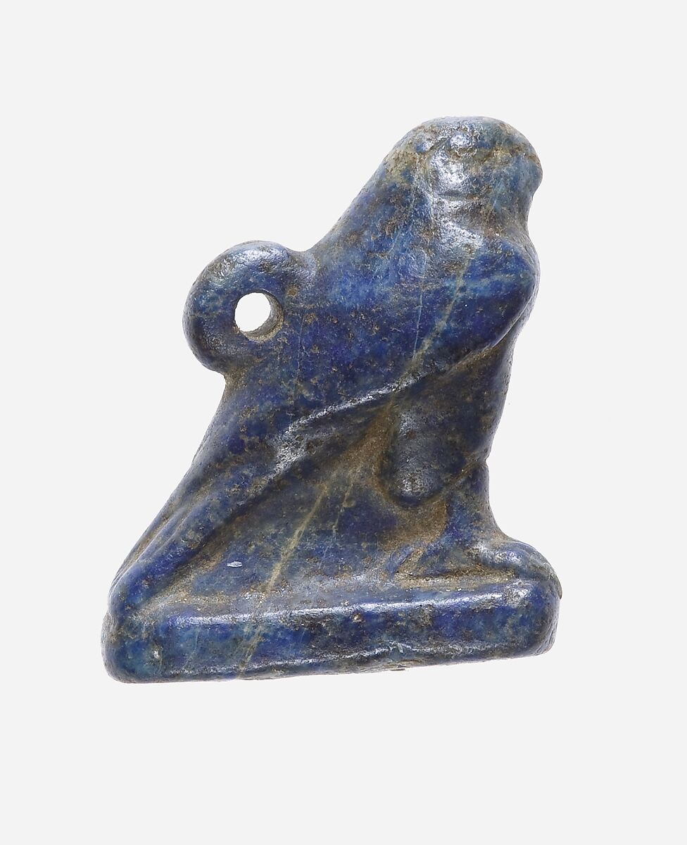 Falcon amulet, Lapis lazuli 