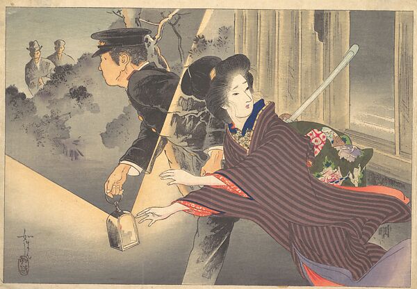 Print, Hamada Josen (Japanese, active turn of 20th century), Woodblock print; ink and color on paper, Japan 