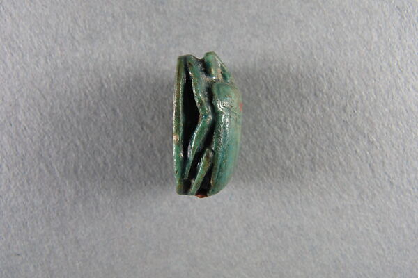 Scarab, Steatite, green glaze