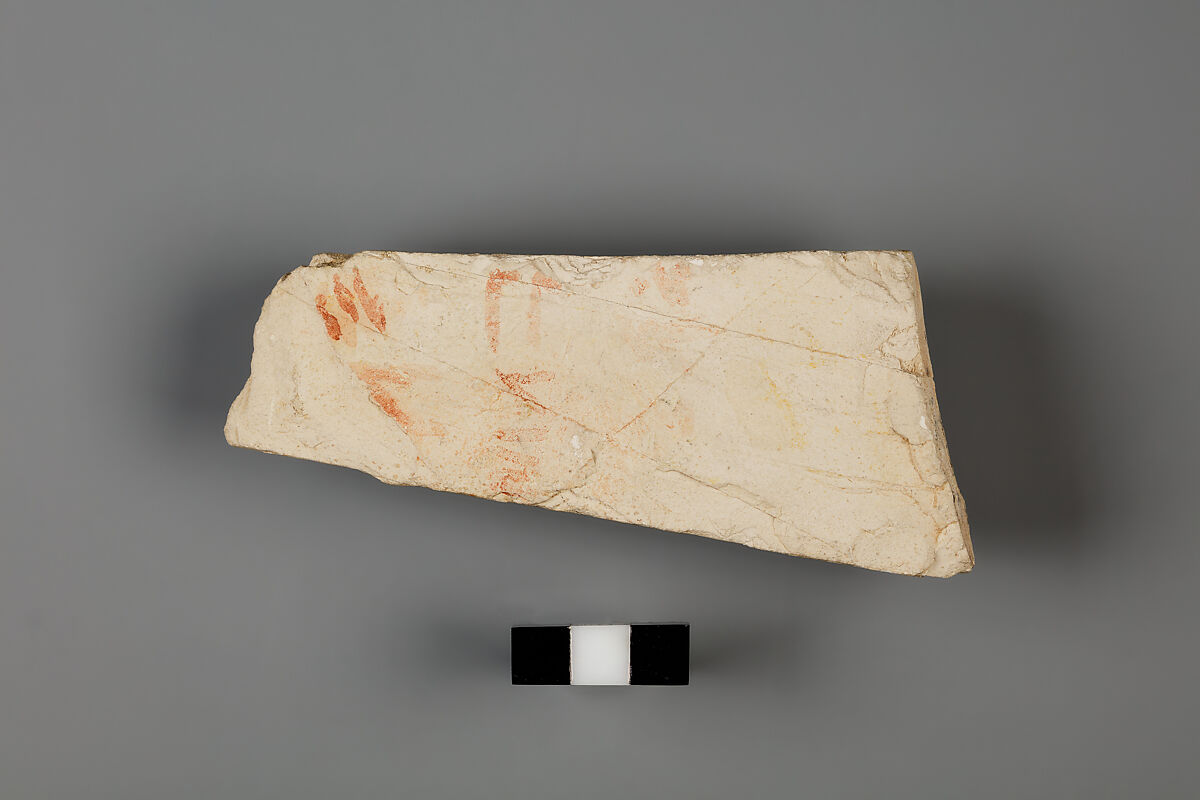 Ostracon, Limestone, paint