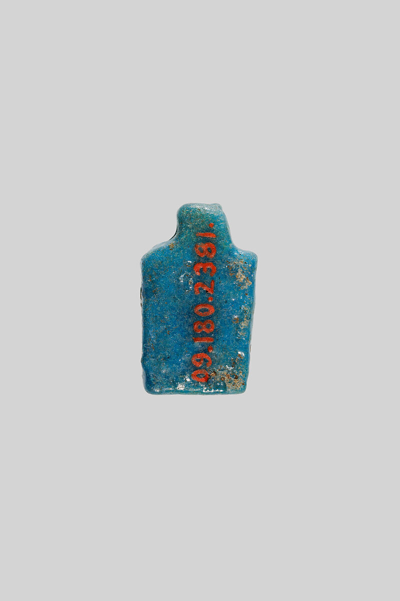 Shu amulet, Faience